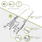 BUFFER® Bebek Çocuk Çekmece ve Dolap Koruma Raylı Güvenlik Sistemi Emniyet Kilidi - 5