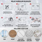 BUFFER® 70x70cm Statik İz Bırakmaz Kağıt Renkli Çarpım Tablosu thumbnail 4