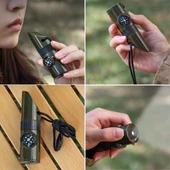 BUFFER® 7si 1arada Acil Durum Düdüğü,El Feneri, Termometre,Pusula,Büyüteç,Depolama Bölmeli Kampçı Düdüğü thumbnail 5