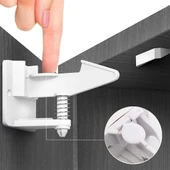 BUFFER® Bebek Çocuk Güvenliği Korumalı Yapışkan Çekmece ve Dolap İçin Tutucu Gizli Güvenlik Kilidi - 2