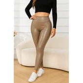 Lucky Life Lucky Life Kadın Yüksek Bel Deri Tayt - 2