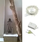 BUFFER® 100 Ledli 8 Fonksiyonlu 10 Metre Led Aydınlatma Dekor Lambası (beyaz) thumbnail 2