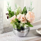 BUFFER® Kare Silver Cam Mozaik Fayans Çıkartmaları El İşi Kare Cam Fayans Kendinden Yapışkanlı Aynalı Dekor Panel 30x30 thumbnail 4