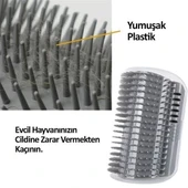 BUFFER®  Pratik Kedi Tüyü Kaşıma Ve Tarama Aparatı Duvara Monte Kaşıma Aleti thumbnail 3