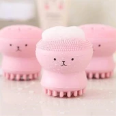 BUFFER® Peeling Etkili Mini El Yüz Cilt Temizleme Fırçası Silikon Temizlenmesi Kolay  Siyah Nokta Gi thumbnail 5