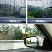 BUFFER® 4 Parça Yan Aynalar ve Yan Camlar İçin Araç Ayna Yağmur Kaydırıcı ve Cam Buğu Önleyici Film Seti thumbnail 6