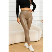 Lucky Life Lucky Life Kadın Yüksek Bel Deri Tayt - 3