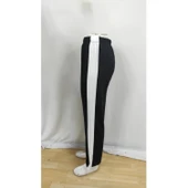 Lucky Life Lucky Life Kadın Yüksek Bel Yan şerit Detaylı Yırtmaçlı Viskon Iki Iplik Pantolon thumbnail 7