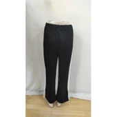 Lucky Life Lucky Life Kadın Yüksek Bel Yan şerit Detaylı Yırtmaçlı Viskon Iki Iplik Pantolon thumbnail 8