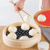 BUFFER® Siyah Isıya Dayanıklı Yıkanılabilir Silikon Fırın Ve Airfryer Yuvarlak Model Pişirme Matı 23 Cm thumbnail 2