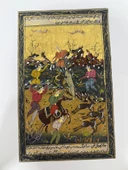 Cengaver Süvari ile İhtişamlı Şölen Adlı El Yapımı Minyatür Resim 28x17 cm thumbnail 1