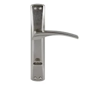 Kapı Kolu WC Banyo Nikel İnox Aynalı Sağa Sola Uygun İç Dış Wc Kapısı Kilitlenebilir 1 Takım thumbnail 4