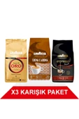 LavAzza Qualità Oro + Crema E Aramo + Espresso Barista Gran Crema Çekirdek Kahve (1000gr) 3'Lü Paket - 1