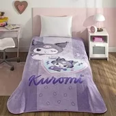 Taç Lisanslı Tek Kişilik Çocuk Battaniye (160x220)-Kuromi Fun - 1