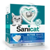 Sanicat Active White Topaklanan Kedi Kumu Kokusuz 10 Lt - 1