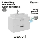 D10 80 Cm Next Lavabo Dolabı İki Çek. Beyaz Lake thumbnail 1