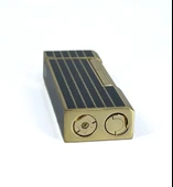 Zenit Altın Renk Şeritli Soft Flame Çakmak - Siyah thumbnail 7