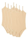 4 Adet İp Askılı Kadın Çıtçıtlı Body Ten - 2
