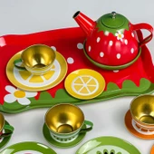 18 Parça Metal Oyuncak Çay Seti - 5