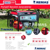 Omega OMG 3500 E Monofaze Marşlı 3.5 kVA Benzinli Jeneratör thumbnail 2