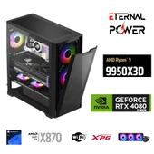 ETERNAL POWER  RYZEN 9 9950X3D 64GB DDR5 1TB M.2  RTX 4080 SUPER X870 WIFI 1000W 360M thumbnail 1