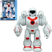 Füze Atan Sesli ve Işıklı Robot Kırmızı-Beyaz thumbnail 4