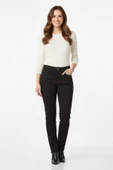 Kadın Siyah Kanvas Likralı Pantolon BGL-ST04889 thumbnail 2