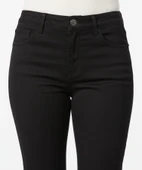 Kadın Siyah Kanvas Likralı Pantolon BGL-ST04889 thumbnail 7