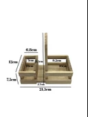 Ahşap Doğal Baharatlık Yağdanlık ve Peçetelik Takımı(SET)(KAVAK-IHLAMUR) Ahşap Rengi 10 SET thumbnail 5