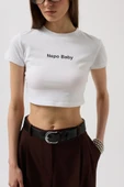 Nepo Baskılı Crop T-Shirt thumbnail 4