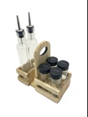 Ahşap Doğal Baharatlık Yağdanlık ve Peçetelik Takımı(UZUN BAŞLIK)(SET)(KAVAK-IHLAMUR) Ahşap Rengi 5 SET thumbnail 4