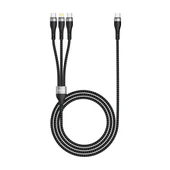 ZR-45 3in1 USB-A to Lightning - Type-C - Type-C Şarj ve Data Kablosu 20W 1.5M - 1