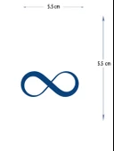 MED-010 YARI KALICI SONSUZLUK SİMGESİ DESEN DÖVME-TATTO thumbnail 1