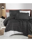 Schafer Home Soren 3 Parça Yatak Örtüsü Seti 230X240 Cm-Siyah thumbnail 2