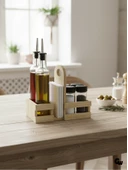 Ahşap Doğal Baharatlık Yağdanlık ve Peçetelik Takımı(UZUN BAŞLIK)(SET)(KAVAK-IHLAMUR) Ahşap Rengi 5 SET thumbnail 1