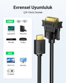 UGREEN HDMI DVI 1080P Çift Yönlü Görüntü Aktarma Kablosu, 5 Metre, 10137 thumbnail 2