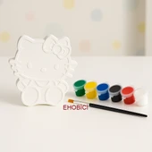 Ehobici Taş Boyama Seti Hello Kitty 6 Renk Akrilik Boya 5ml + Fırça - 1