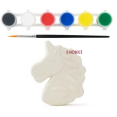 Ehobici Taş Boyama Seti My Little Pony 6 Renk Akrilik Boya 5ml + Fırça - 1