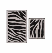 Karaca Home Zebra Siyah 2li Pamuk Banyo Paspası 60x100 cm 50x60 cm thumbnail 2