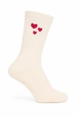Kadın Kalp Desenli Pamuklu Kısa Çorap – Günlük Rahat Stil Tekli thumbnail 1