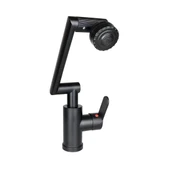 SİYAH - 1080 DERECE DÖNEBİLEN ÇOK FONKSİYONLU MUSLUK BATARYA KTX-3307 (5284) thumbnail 1