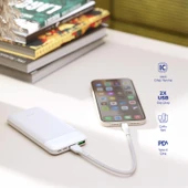 Polosmart PBS131 10000 mAh Powerbank Type-C Girişli Çift USB Hızlı Şarj Cihazı Beyaz - 2