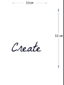 MED-035 YARI KALICI CREATE-OLUŞTURMAK YAZILI DÖVME-TATTO thumbnail 1