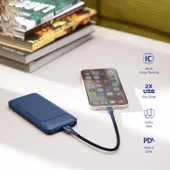 Polosmart PBS131 10000 mAh Powerbank Type-C Girişli Çift USB Hızlı Şarj Cihazı Navy - 2
