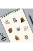 Çılgın Kediler Macbook Notebook Tablet Telefon Ajanda Laptop Defter Sticker Seti - 4