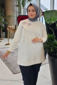 KADIN DİKME VE BAĞUCU DETAYLI TESETTÜR TUNİK thumbnail 2