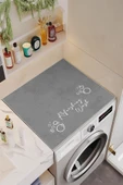 cmn home Kaymaz Tabanlı Çamaşır Makinesi Örtüsü Modern Kullanışlı Yıkanabilir Mat ÇMŞ12 - 2