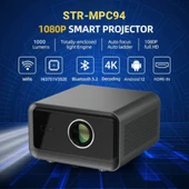 MPC-94 Full-HD 1920x1080p 1000 Ansi Lümen, Autofocus Wifi Android 12 Akıllı LED Projeksiyon Cihazı thumbnail 1