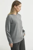 Bisiklet Yaka Yünlü Basic Triko Kazak - Gri thumbnail 3