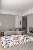 cmn home Dekoratif Özel Tasarım Yıkanabilir,İnce, Kaymaz Tabanlı, Modern Salon Halısı, Mutfak Halısı, Yolluk - 3